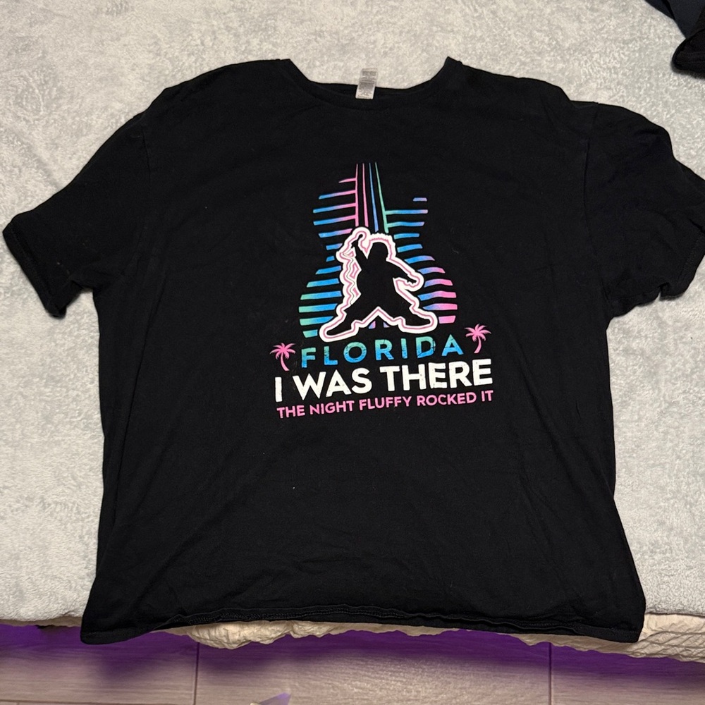 Black Graphic T-Shirt with Colorful Design